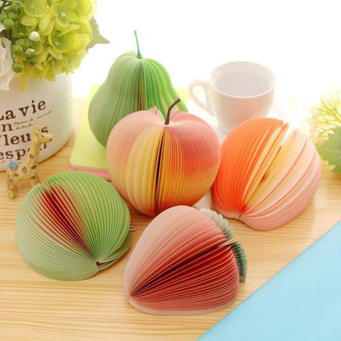 4 Pcs 3D Fruit Memo Pad Set